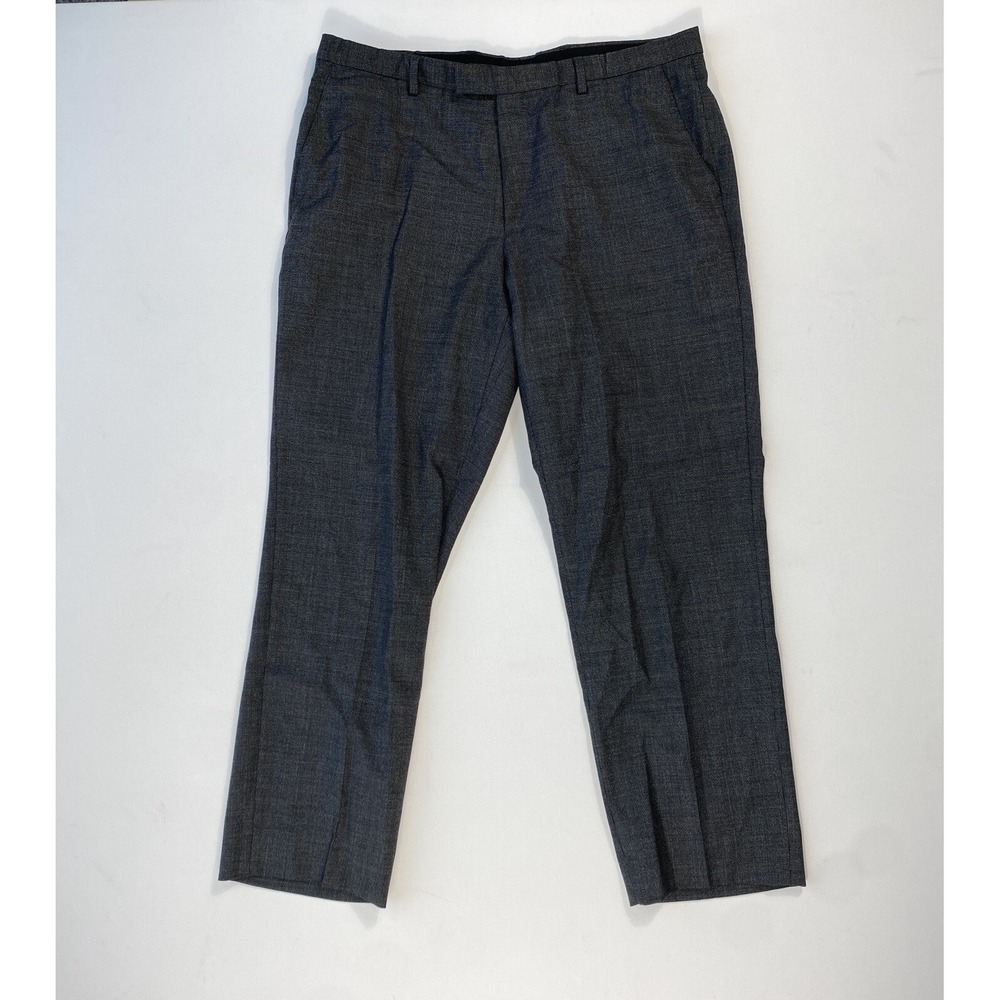 HUGO BOSS Men's Grey Suit Pant 38R 36x28 Wool Casual Dress Pant Professional